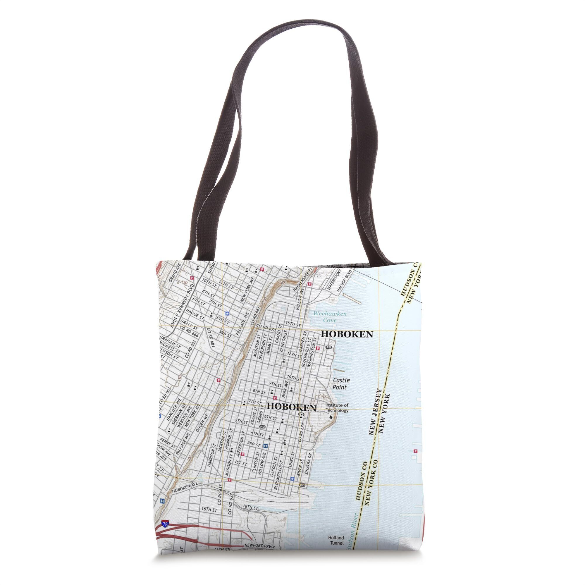 6917 Hoboken Nj Map 2016 Tote Bag 6917 Hoboken Nj Map 2016 Tote Bag